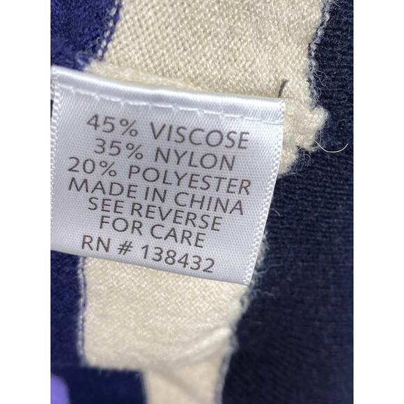 ModCloth Purple White Black Striped Crewneck Sweater Women's Plus Size 4X - Picture 6 of 8